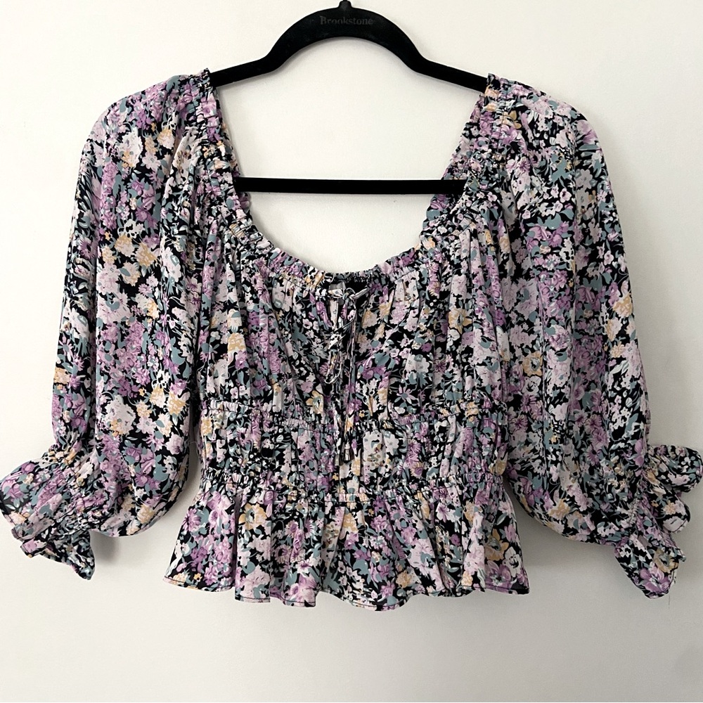 Acoa Floral Off-the-shoulder Top
